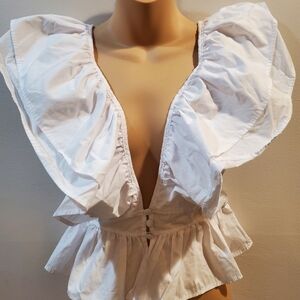 White flirty blouse